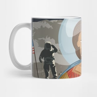 Jeezus moon landing Mug